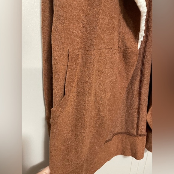 Hem & Thread brown, fur collar, sweater/jacket/cardigan - Picture 2 of 8